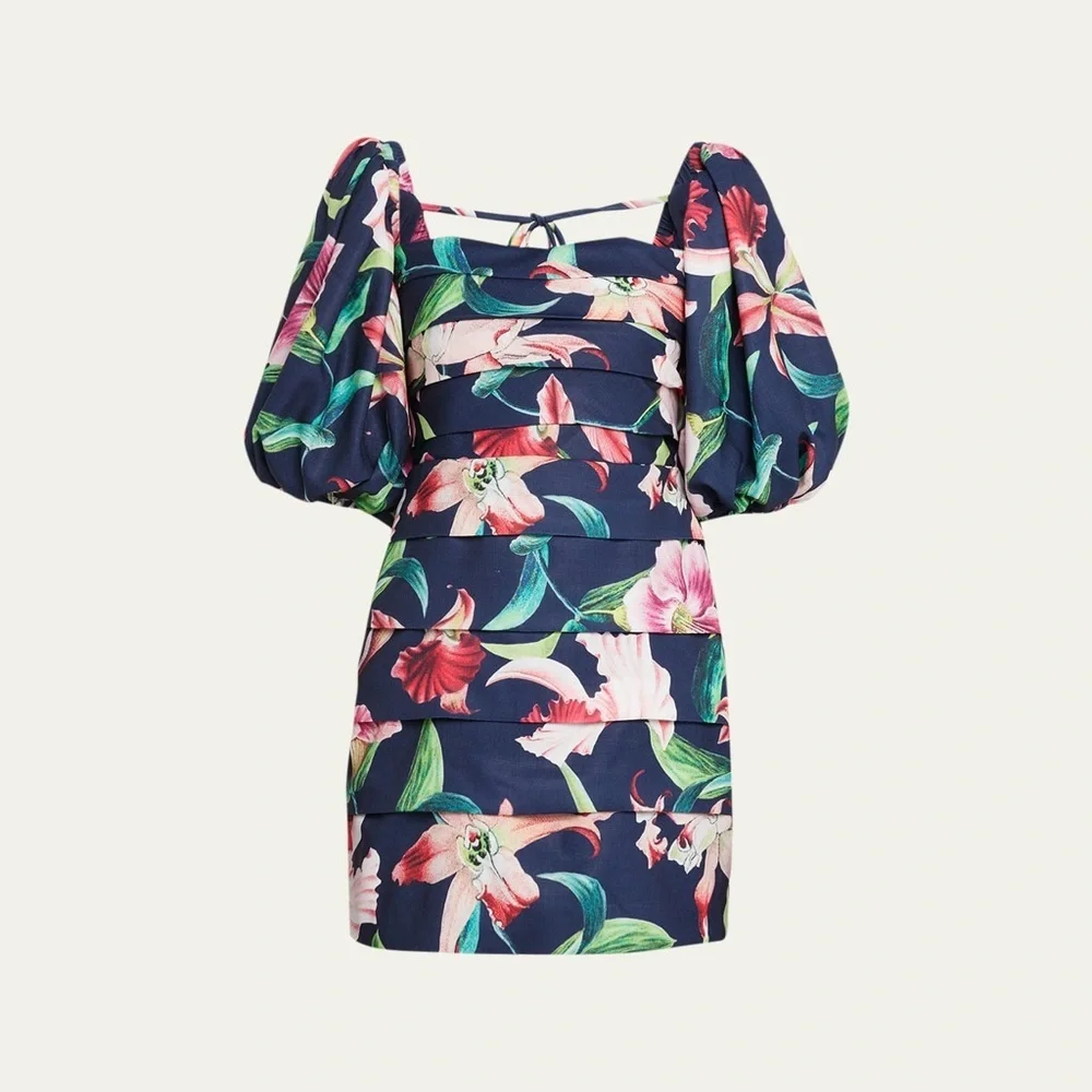 Patbo Laila puff sleeve mini dress size 4 - Picture 6 of 6